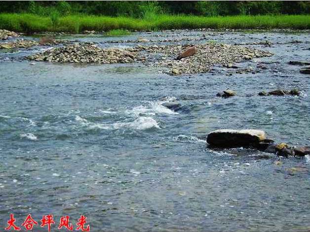 大合坪的沙滩流水