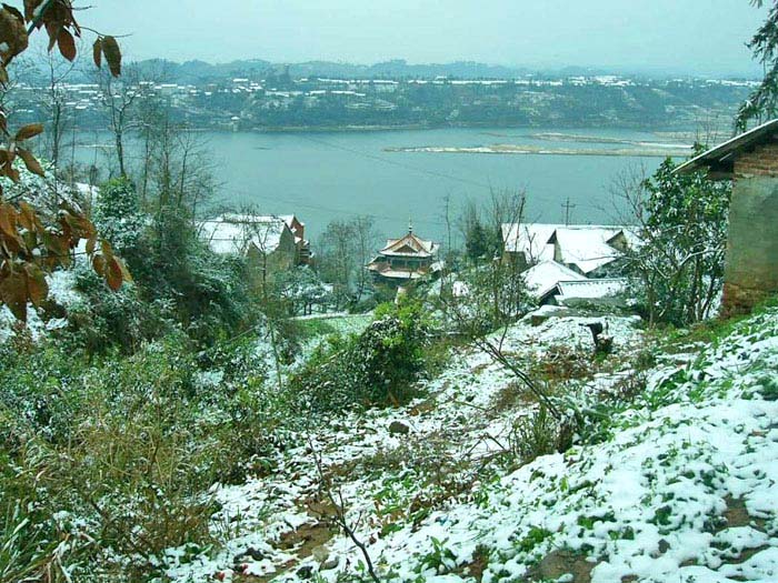 沅陵龙泉古寺雪景